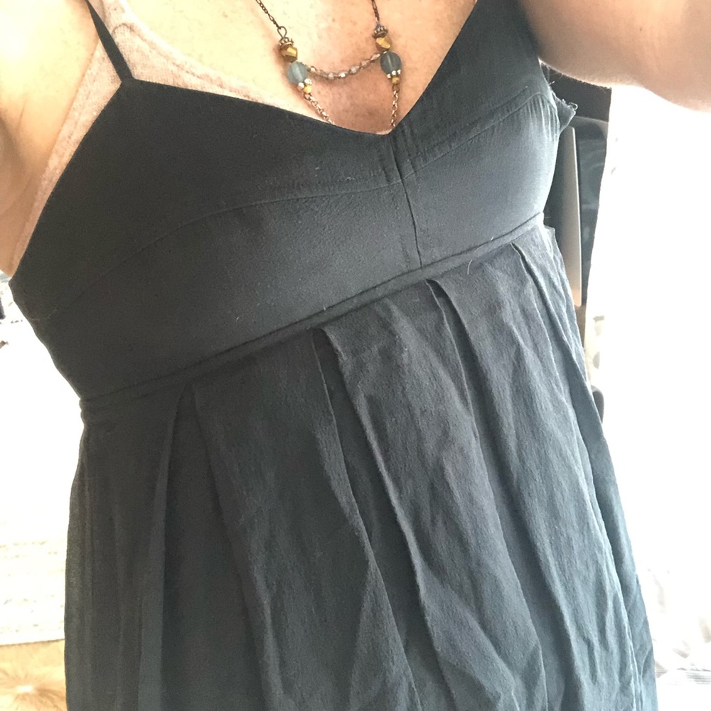 Silk LBD babydoll dress black